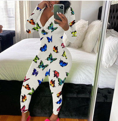 Jumpsuit Casual para Mujer con Estampado y Mangas Largas - Image 35