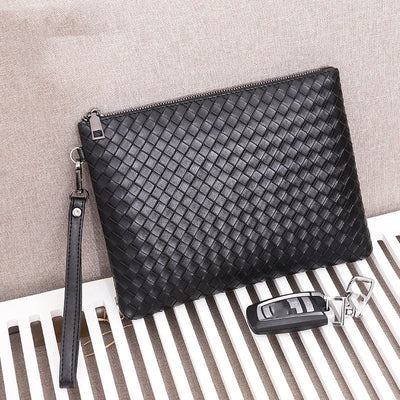Bolso de Mano Tejido Cuadros PU Piel Premium - Image 4