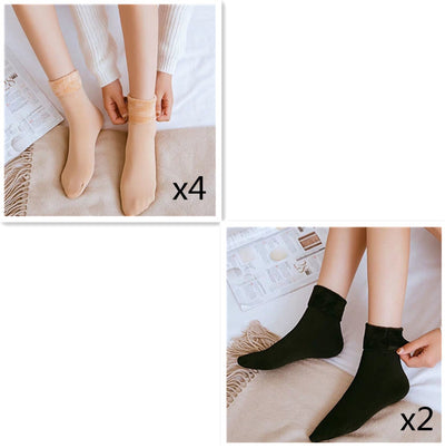 Calcetines Térmicos Mujer Tubo Alto con Forro Grueso y Terciopelo - Image 12