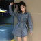 Camisa Chaqueta Denim Oversized de Manga Larga