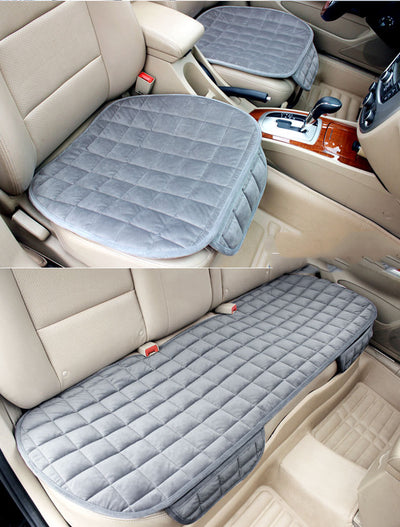 Cojín de Asiento para Auto Acolchado Cuadros Bordados Antideslizante - Image 5