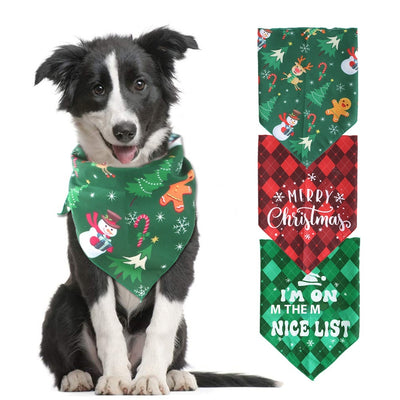 Babero Triangular Navideño para Mascotas - Toalla Absorbente para Perros - Image 20
