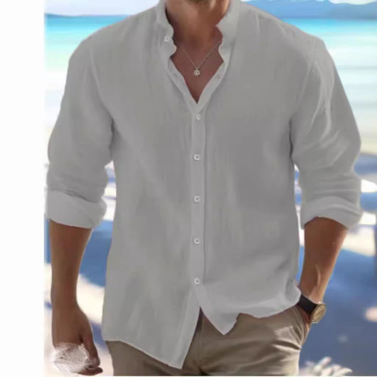 Camisa de Lino para Hombre - Diseño Fresco para Playa y Verano - Image 5