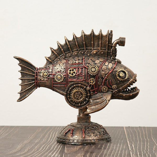 Decoración Steampunk Vintage: Ballena de Cobre Antiguo - Image 4