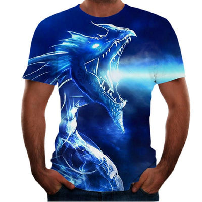 Camiseta Estampado Animal 3D para Hombre - Manga Corta - Image 11