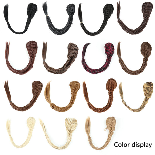 Peluca Trenza Sintética Cola de Caballo Estilo Fishtail para Mujer - Image 30