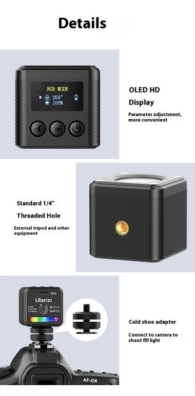 Luz de Relleno Magnética Mini LED Full Color con Batería de Litio - Image 14