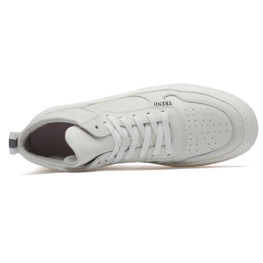Tenis Altos de Cuero Coreanos para Hombre - Estilo Urbano Deportivo - Image 3