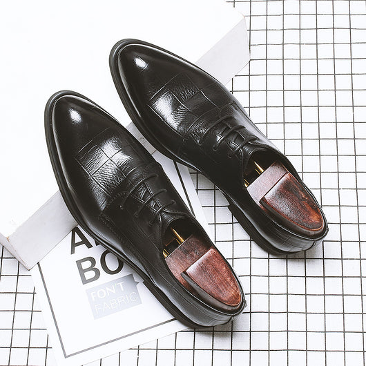 Zapatos de Cuero Casual Estilo Coreano con Altura Aumentada para Hombre - Image 5