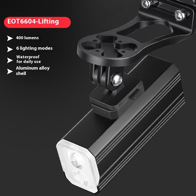 Luz Frontal LED para Bicicleta de Montaña - Doble Haz Ajustable USB Tipo-C