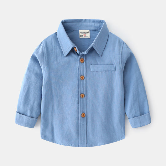 Camisa Infantil Colores Sólidos - Estilo Moderno para Niños - Image 10