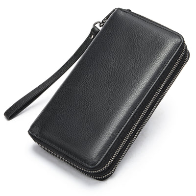 Cartera Larga de Cuero Genuino para Hombre con Cierre de Cremallera - Image 5