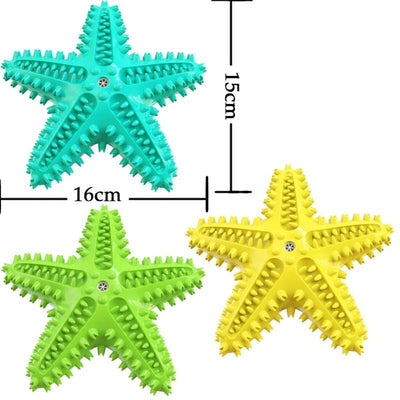 Juguete Limpiador de Dientes para Perros Grandes - Estrella Interactiva con Sonido Chirriante - Image 6