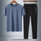 Conjunto Verano Hombre: Camiseta y Pantalón Seda de Hielo Secado Rápido