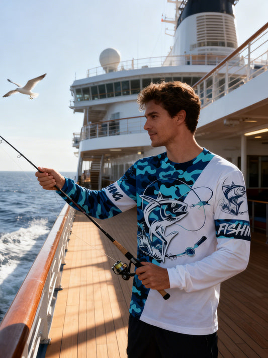 Camisa de Pesca UPF 50 Manga Larga Anti UV - Jersey de Rendimiento para Pesca, Surf y Actividades Outdoor