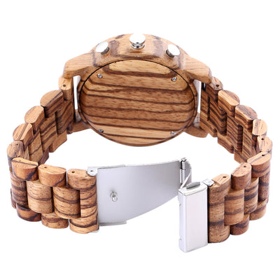 Reloj Mecánico Multifuncional de Madera para Hombre - Image 10