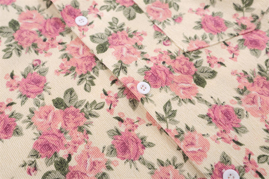 Cardigan Holgado con Estampado Floral y Solapas Contraste - Image 17