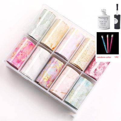 Set de 12 Láminas Decorativas para Uñas - Transferencias Nail Art - Image 11