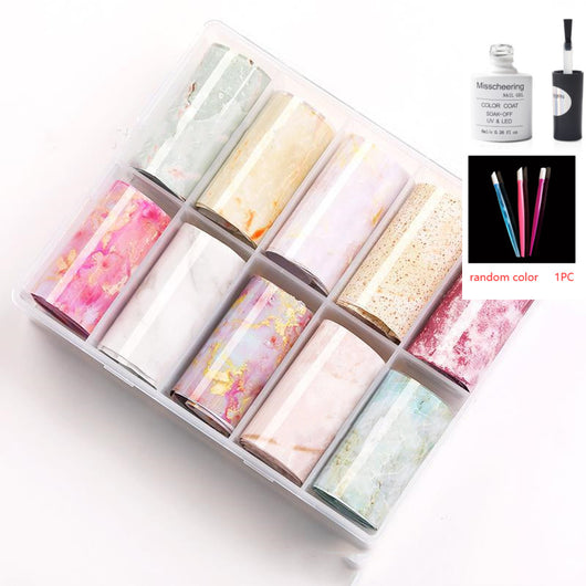Set de 12 Láminas Decorativas para Uñas - Transferencias Nail Art - Image 11