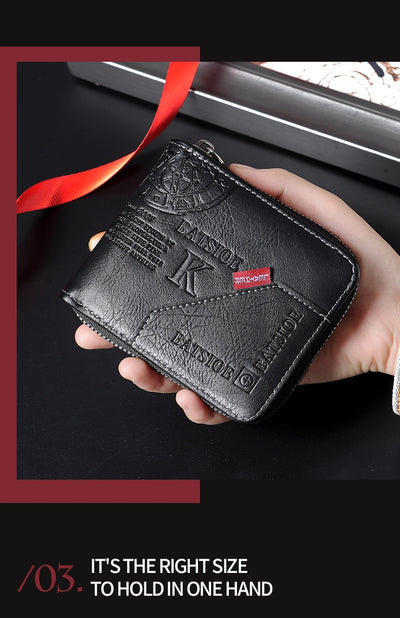 Billetera Vintage Bifold para Hombre - Estilo Europeo y Americano - Image 18