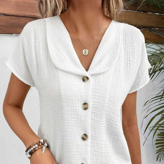 Cardigan Corto Liso de Botones para Mujer