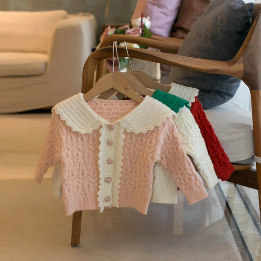 Cardigan Tipo Solapa Estilo Coreano para Niñas
