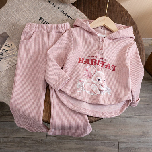 Sudadera Infantil Estilo Oeste con Capucha y Diseño Conejo - Image 2