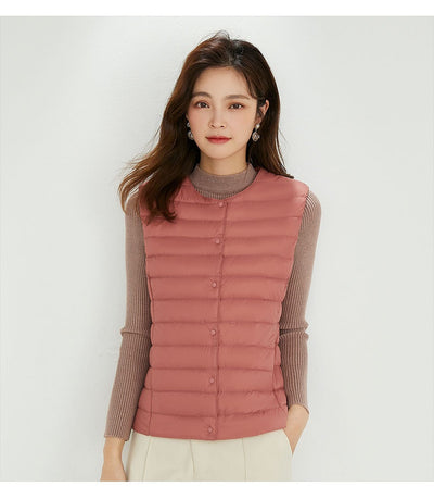 Chaleco Acolchado Ligero para Mujer - Cuello Redondo Cálido y Versátil - Image 41