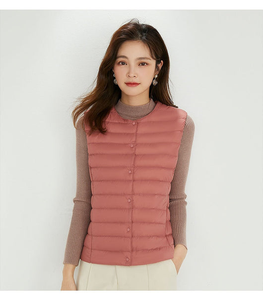 Chaleco Acolchado Ligero para Mujer - Cuello Redondo Cálido y Versátil - Image 41