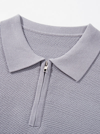 Polo Tejido Texturizado de Manga Corta para Hombre - Image 15