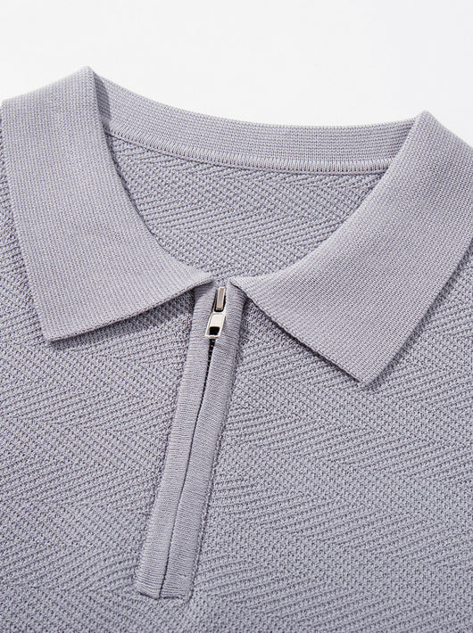 Polo Tejido Texturizado de Manga Corta para Hombre - Image 15