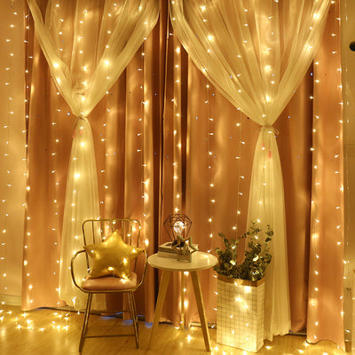 Cortina de Luces Navideñas con Control de Sonido y USB - Image 7