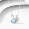 Collar Cisne Lake Plata 925 Cadena Clavícula con Pluma