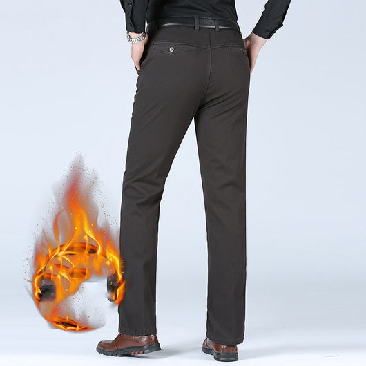Pantalones Casuales Rectos Sueltos Cintura Alta para Hombre Maduro - Image 21