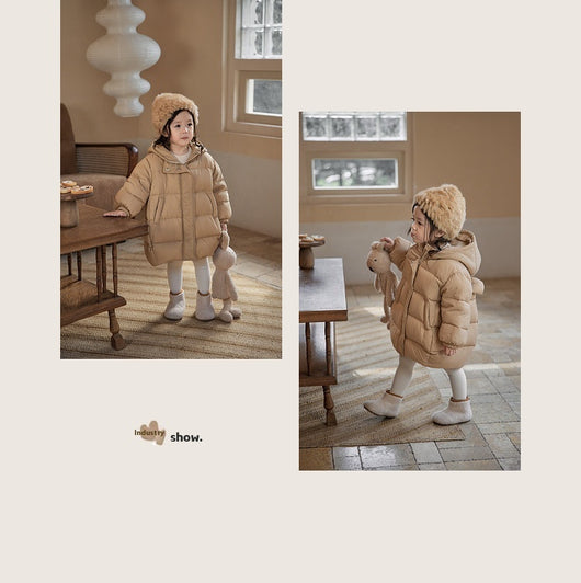 Abrigo Acolchado de Algodón para Niñas - Estilo Occidental Grueso - Image 9