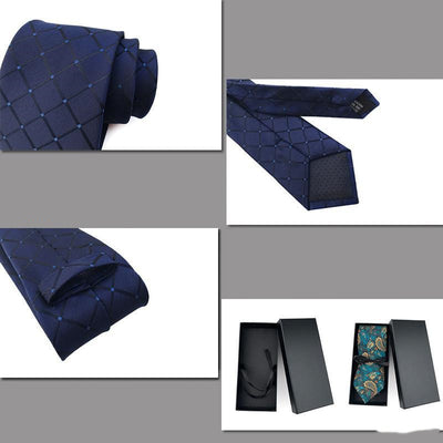 Corbata Cuadros Jacquard de Poliéster 8cm - Estilo Profesional - Image 10