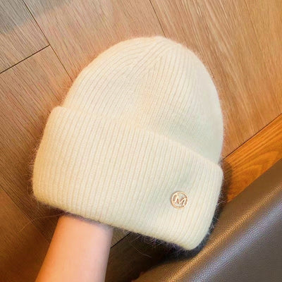 Gorro Tejido Mujer Invierno con Forro Polar - Abrigo Grueso Versátil - Image 9
