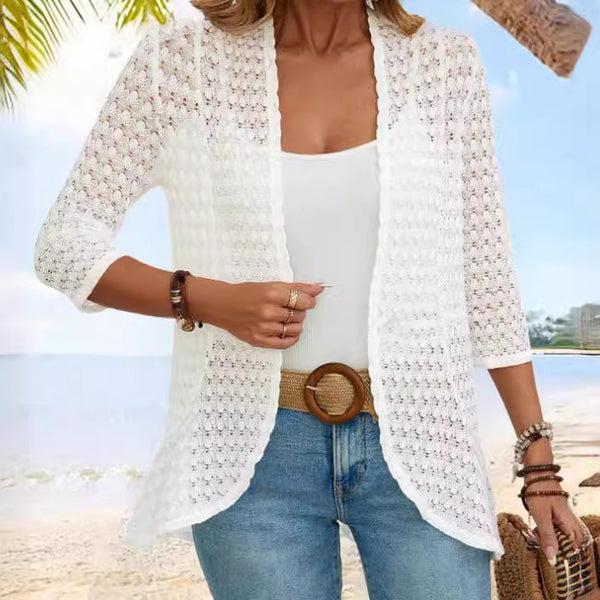 Chaqueta de Playa de Encaje Elegante y Versátil