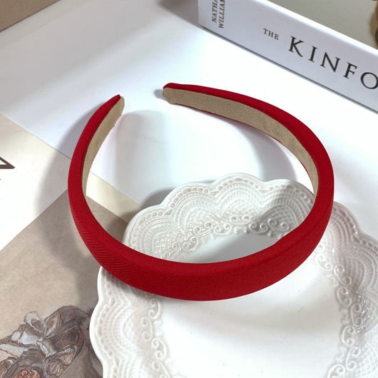 Diadema Retro de Satén con Esponja - Accesorio para Cabello Francés de Ancho Generoso - Image 47