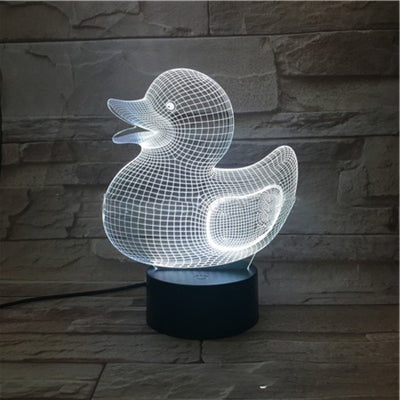Lámpara de Noche 3D Pato Amarillo - Luz LED Creativa Infantil - Image 7