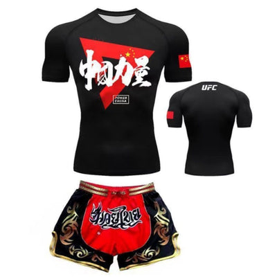 Ropa de Entrenamiento de Boxeo Ajustada de Secado Rápido - Image 5