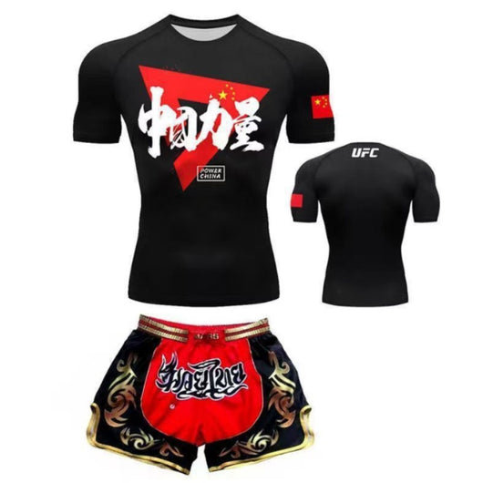 Ropa de Entrenamiento de Boxeo Ajustada de Secado Rápido - Image 5