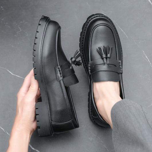 Zapatos de Cuero con Flecos para Hombre - Slip-on Versátil - Image 4