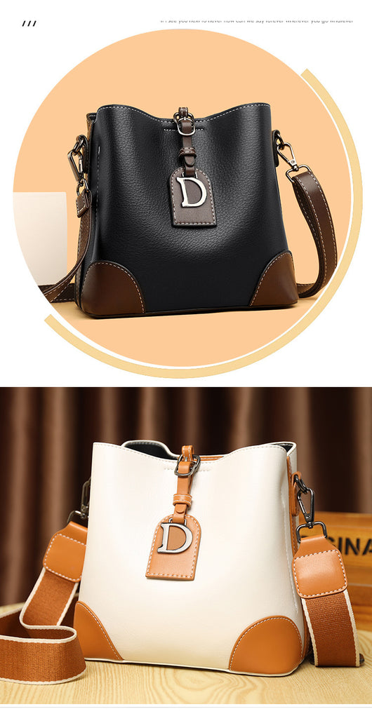 Bolso de Cuero Retro Estilo Bucket - Bandolera Suave y Versátil - Image 9
