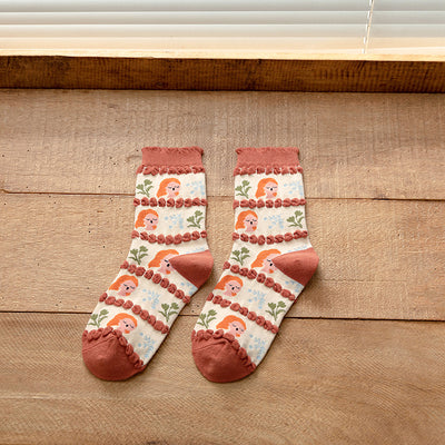 Calcetines Retro Estilo Japonés Ins para Mujer - Tubo Medio Hyuna - Image 6