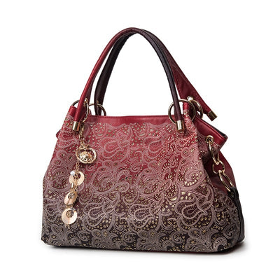 Bolso de Hombro Capacidad Extra Grande con Patrón Pavo Real - Image 10