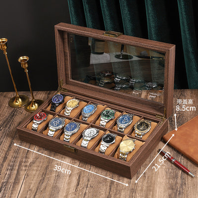 Caja Organizadora de Relojes Retro con Acabado Cuero PU y Diseño Madera - Image 11