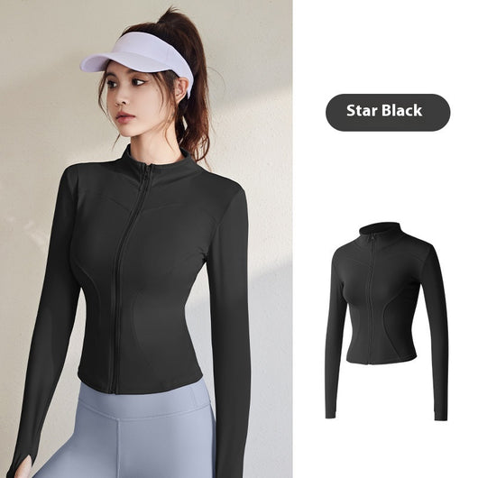 Chaqueta Deportiva Mujer Manga Larga Ajustada para Running, Fitness y Yoga - Image 14