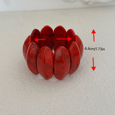 Pulsera Geométrica Roja Minimalista Estilo Europeo - Image 9