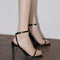 Sandalias Romanas de Tacón Alto Cuadrado Estilo Hada Elegante
